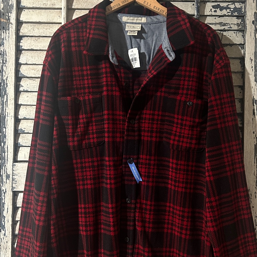 L.L. Bean Plush Warm Fleece Shirt XXL NWT